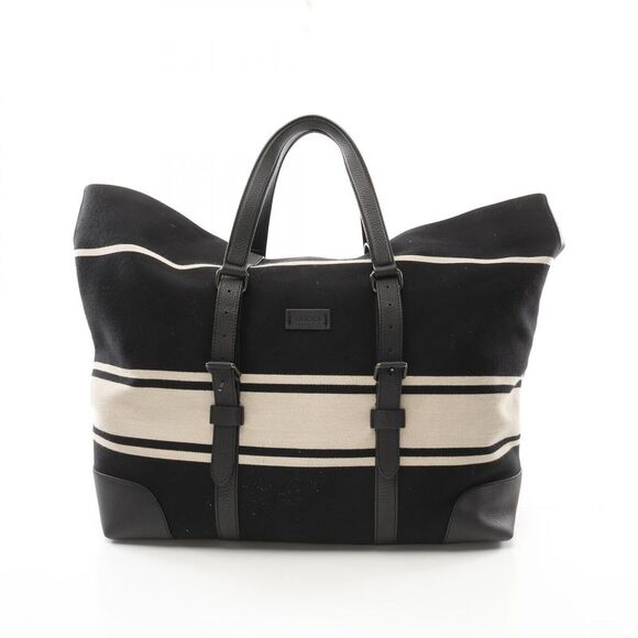 Gucci Duffle Bag Wool Leather Tote Bag - Picture 1 of 10